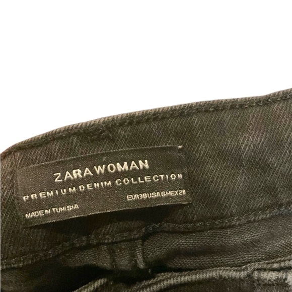 Zara Woman Premium Denim  Black Jeans Size 6 - Picture 4 of 6